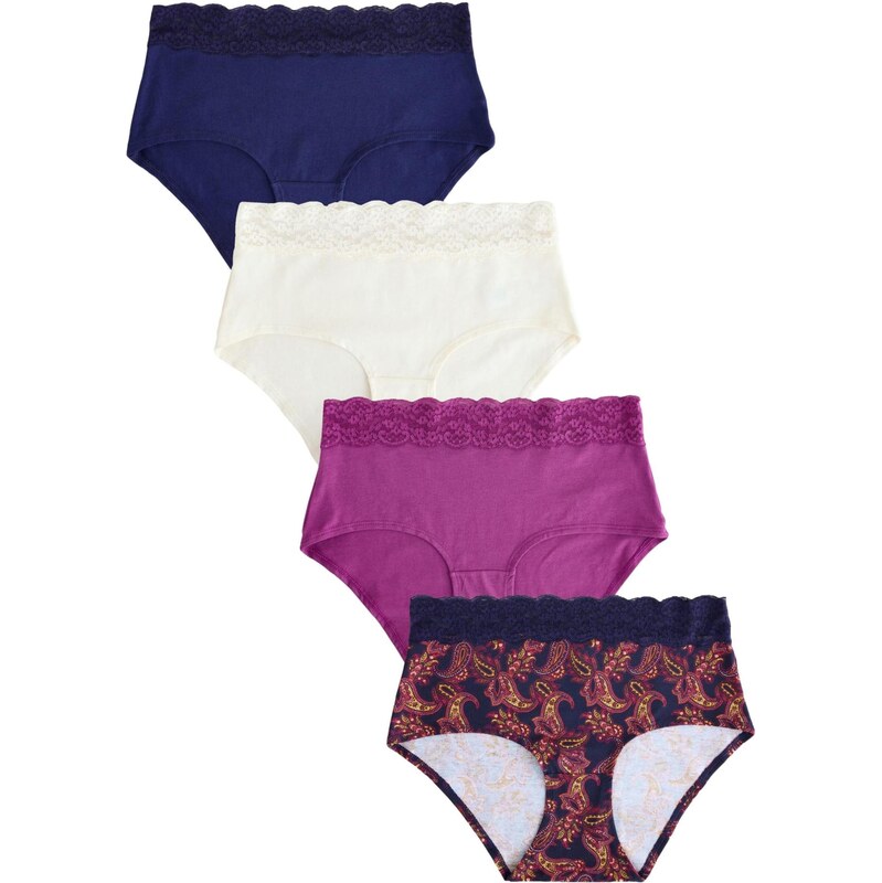 Next Nohavičky námornícka modrá / fialová / burgundská / šedobiela 64559252