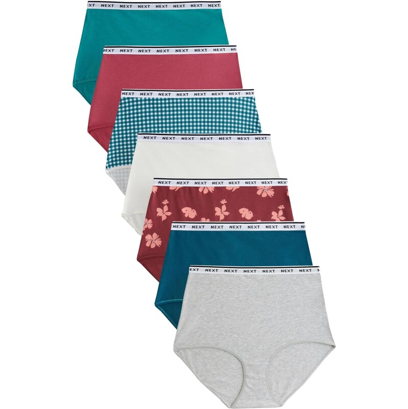 Next Nohavičky sivá melírovaná / smaragdová / burgundská / biela 64231416