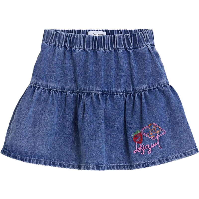 Desigual Sukňa Cherry modrá denim 63973783