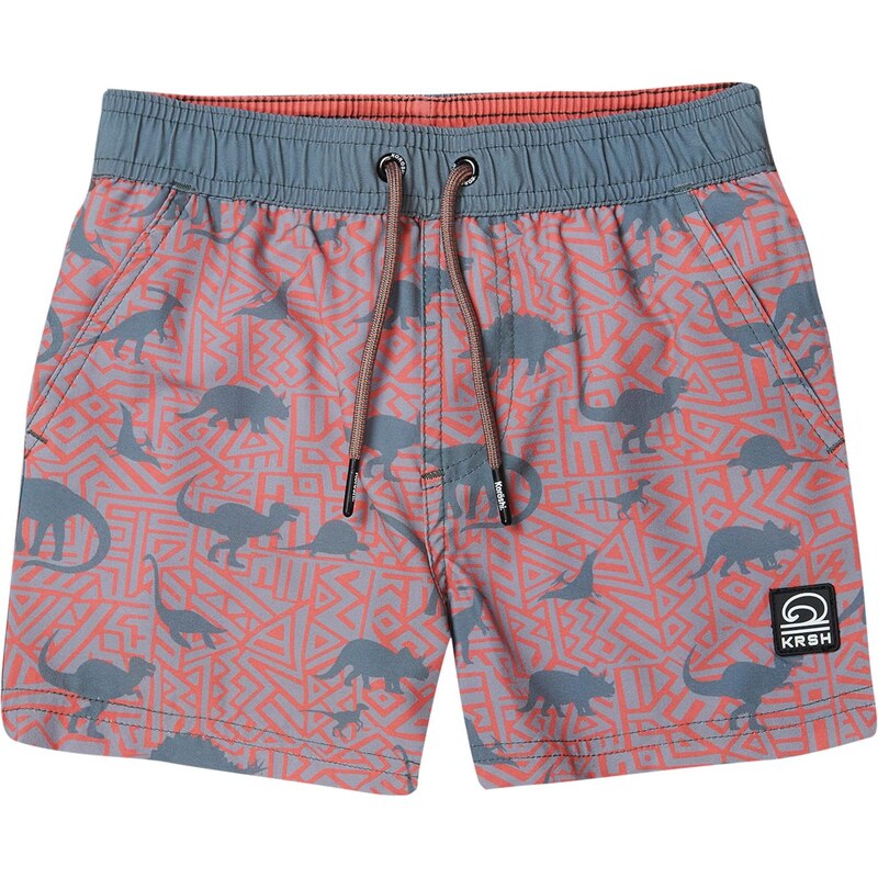 KOROSHI Plavecké šortky kaki / oranžová 65880403