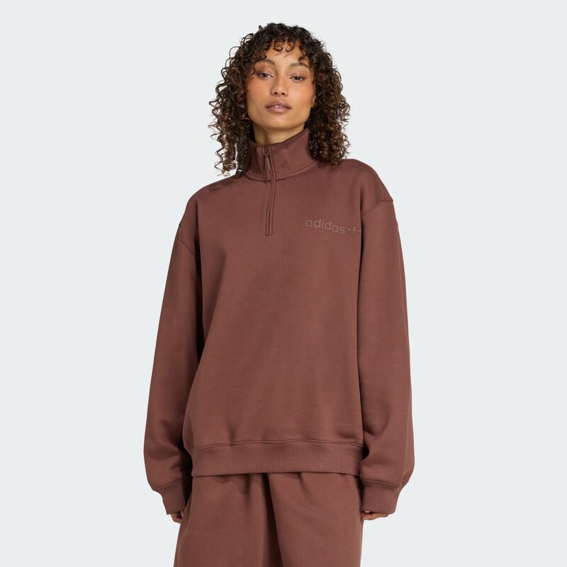 Adidas Módna oversized mikina s krátkym zipsom a logom 63974020