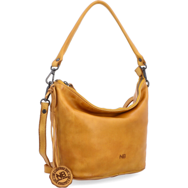 Kožená kabelka cez rameno Noelia Bolger žltá NB 2409 ZLU 64020925