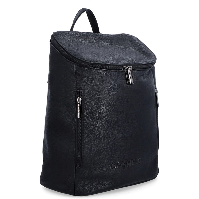 Mestský batoh zo syntetickej kože Carmelo čierna 4326 C 64020342