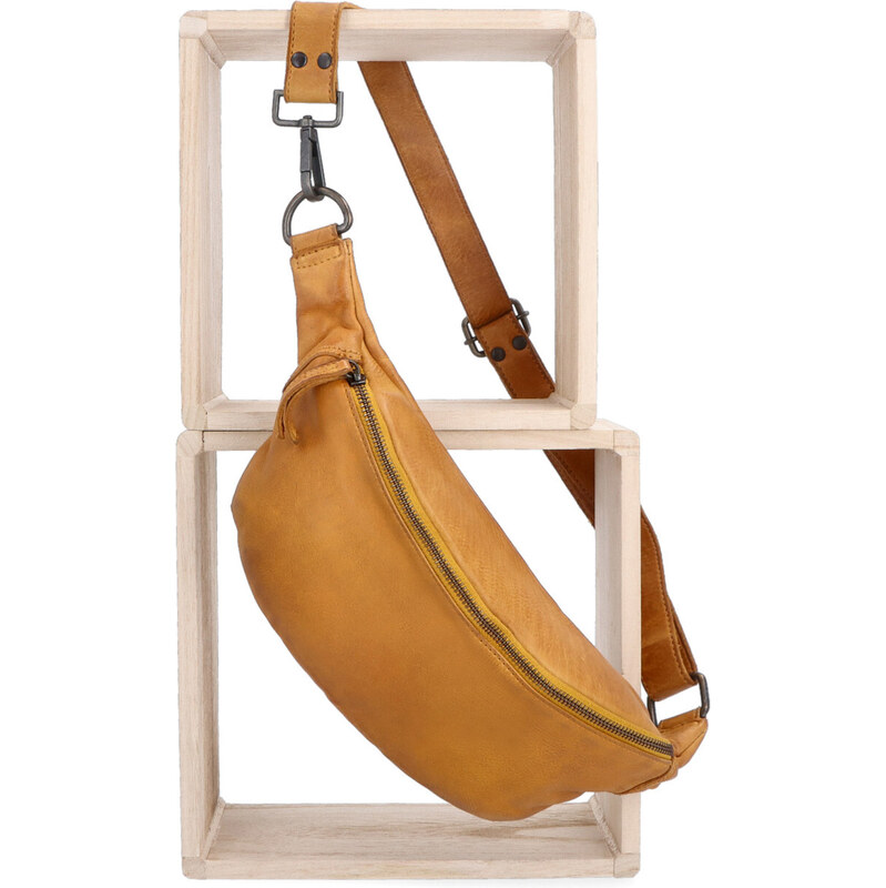 Kožená ľadvinka crossbody Noelia Bolger žltá NB 2403 ZLU 64020209