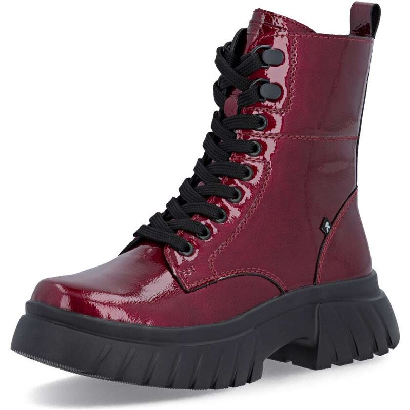 Dámska členková obuv RIEKER W1870-35 červená W5 63978069