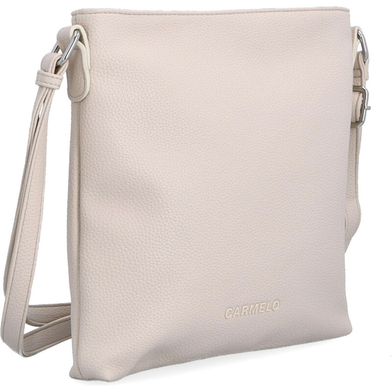 Kabelka zo syntetickej kože crossbody Carmelo béžová 4324 BE 64020611