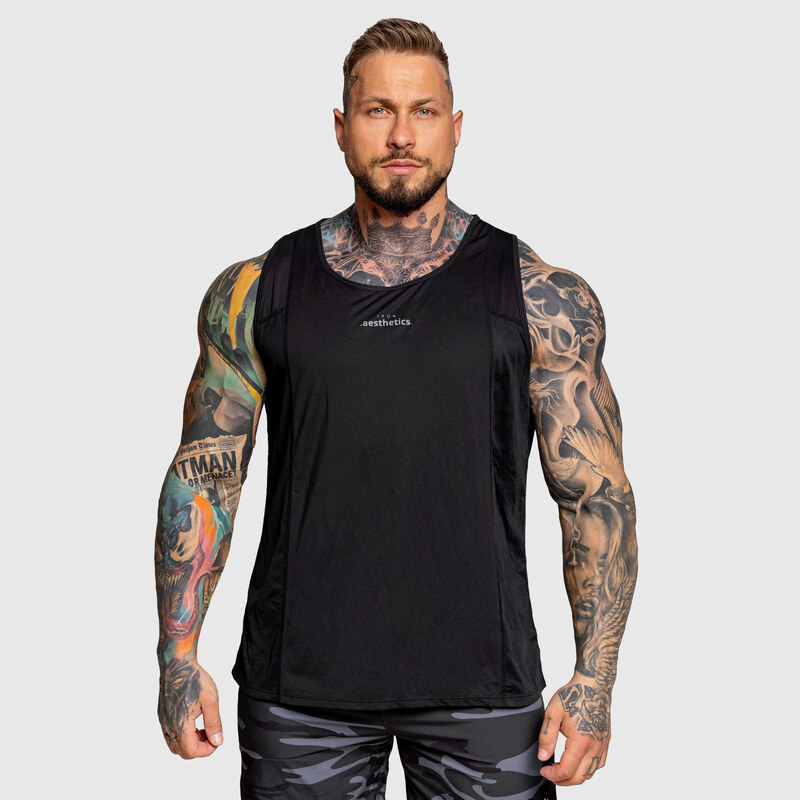 Pánske funkčné tielko Iron Aesthetics Camo Mesh, čierne 63697269