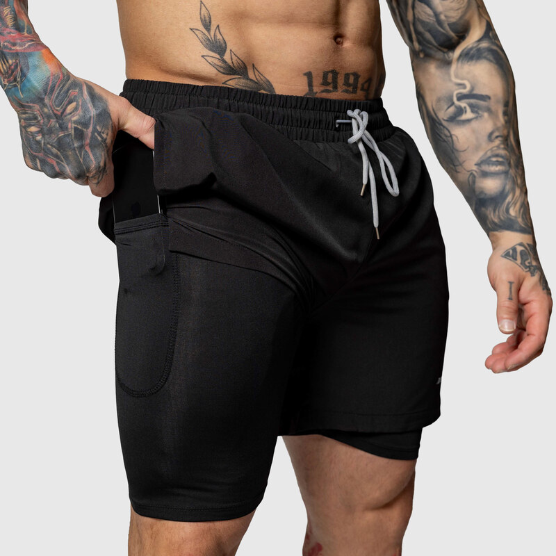 Plavecké šortky Iron Aesthetics Vortex Core 2in1, čierne 63981695