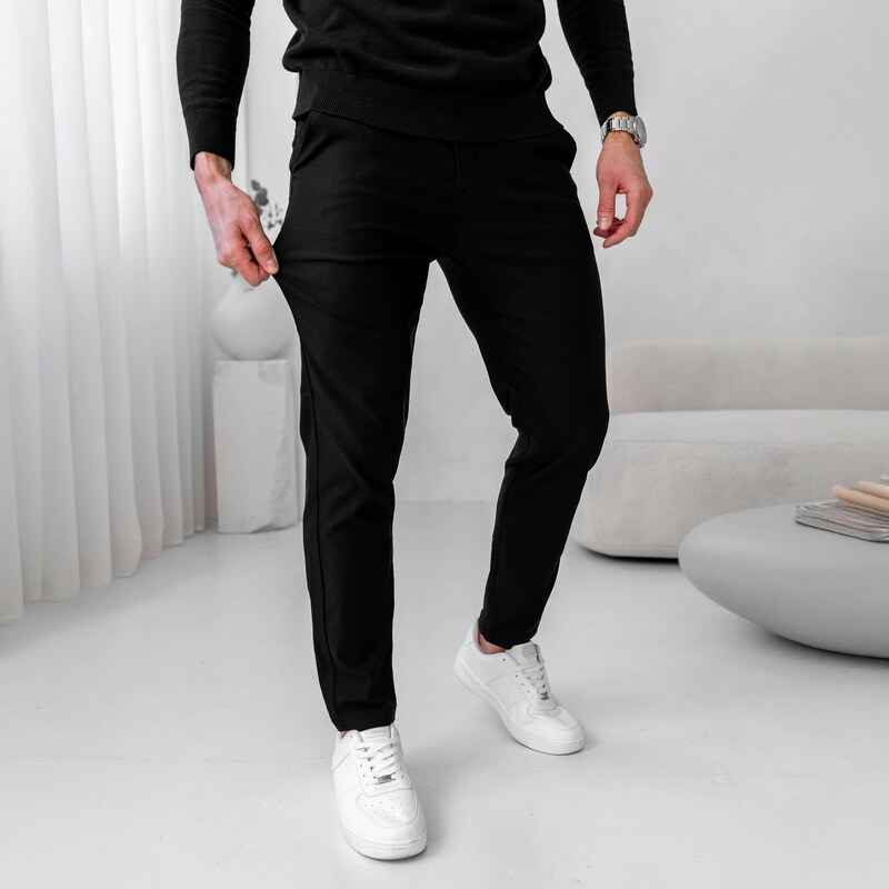 Strečové nohavice Iron Aesthetics Classy, čierne 63981680