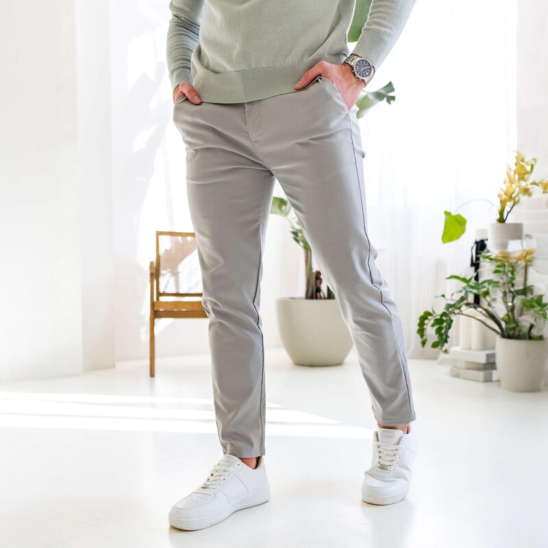 Strečové nohavice Iron Aesthetics Classy, sivé 63981681