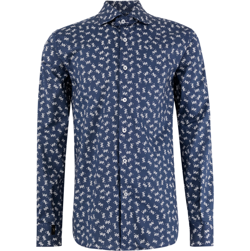 BILLIONAIRE Logo Blue košeľa 63982888