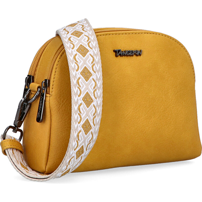 Kabelka zo syntetickej kože crossbody Tangerin žltá 8044 ZLU 64020625