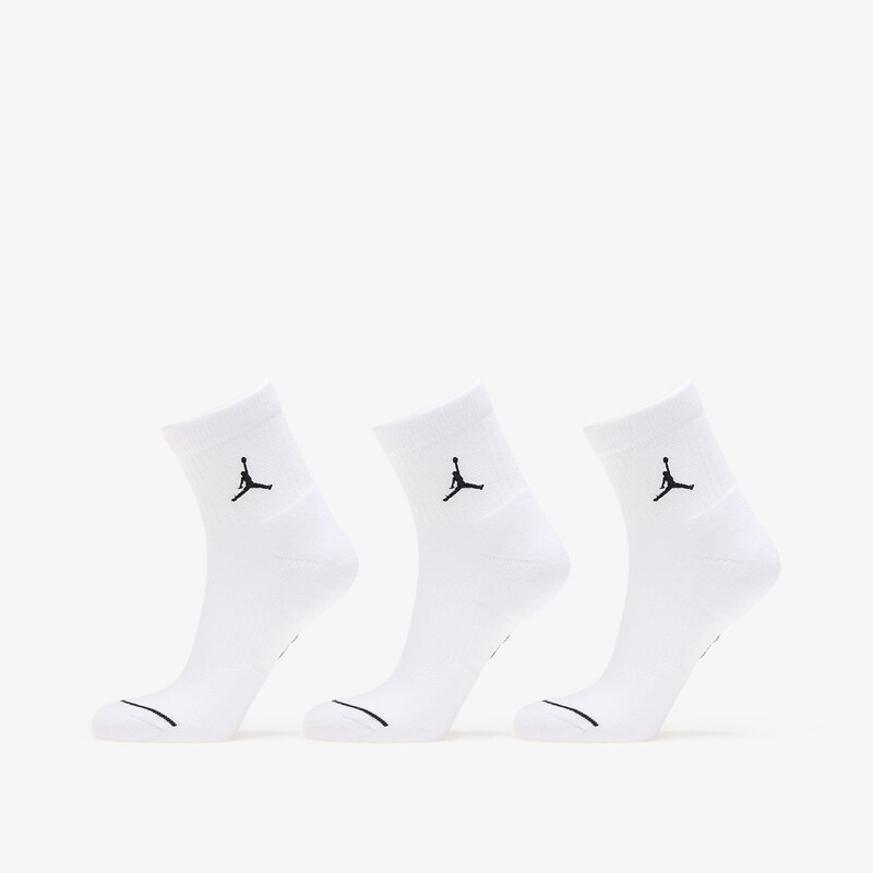 Ponožky Jordan Everyday Ankle Socks 3-Pack White/ Black S 63999584