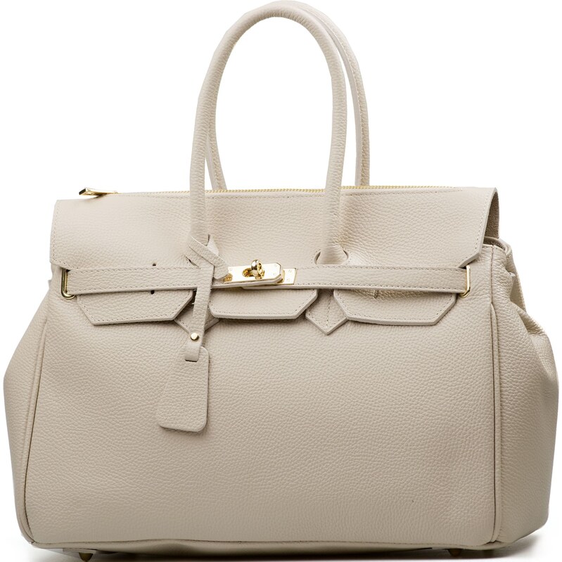 Blaire Kožená kabelka Fabia béžová 64987683