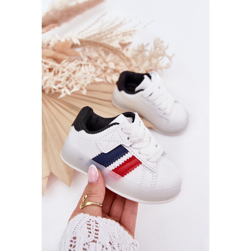 Boto Športová Obuv Tenisky Pre Deti S Svietiacou Podrážkou Biela 64695730