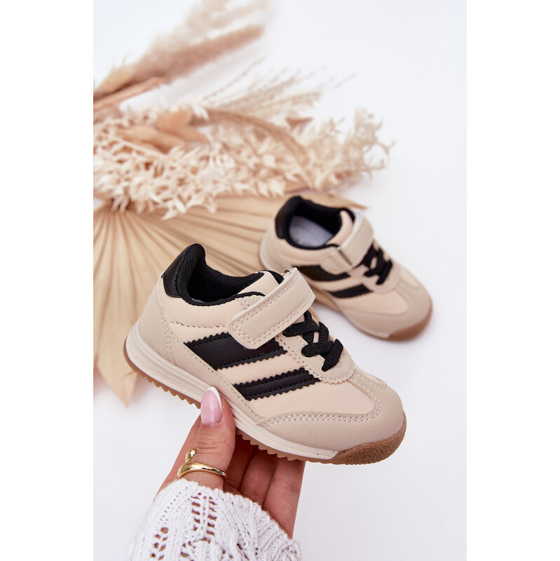 Boto Detské Sneakers Športová Obuv Na Suchý Zips Béžová Viona 64695726