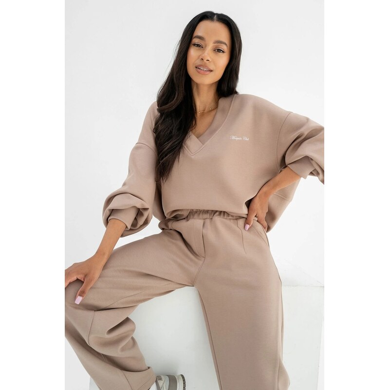 Mosquito Dámska tepláková mikina soft Ollie Latte béžová, Farba béžová 64004149