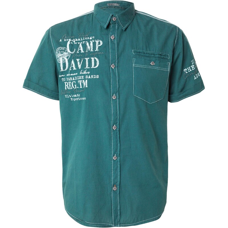 CAMP DAVID Košeľa jedľová / biela 64008935