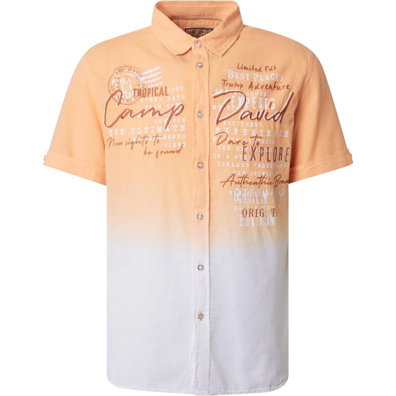 CAMP DAVID Košeľa oranžová / mandarínková / biela 64008928