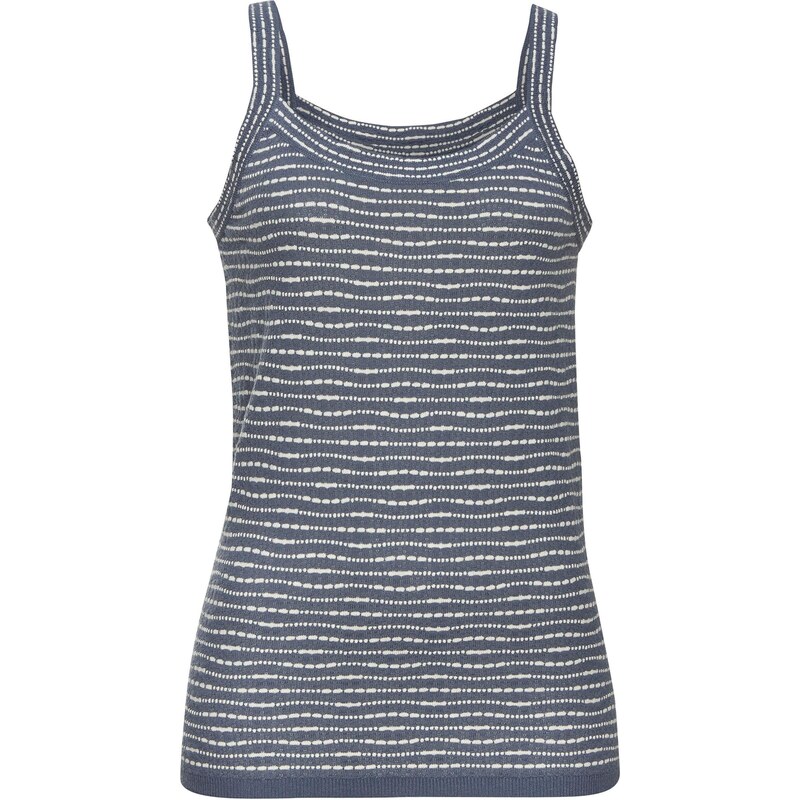 VIVANCE Vyšívaný top modrá / biela 65648710