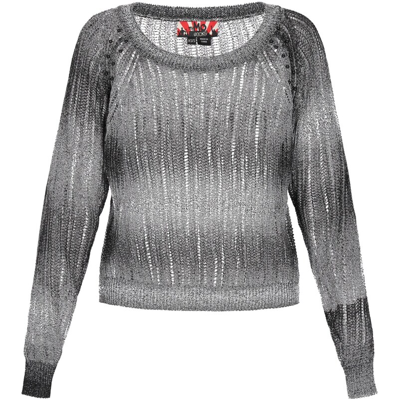 myMo ROCKS Sveter striebornosivá / čierna 65876156