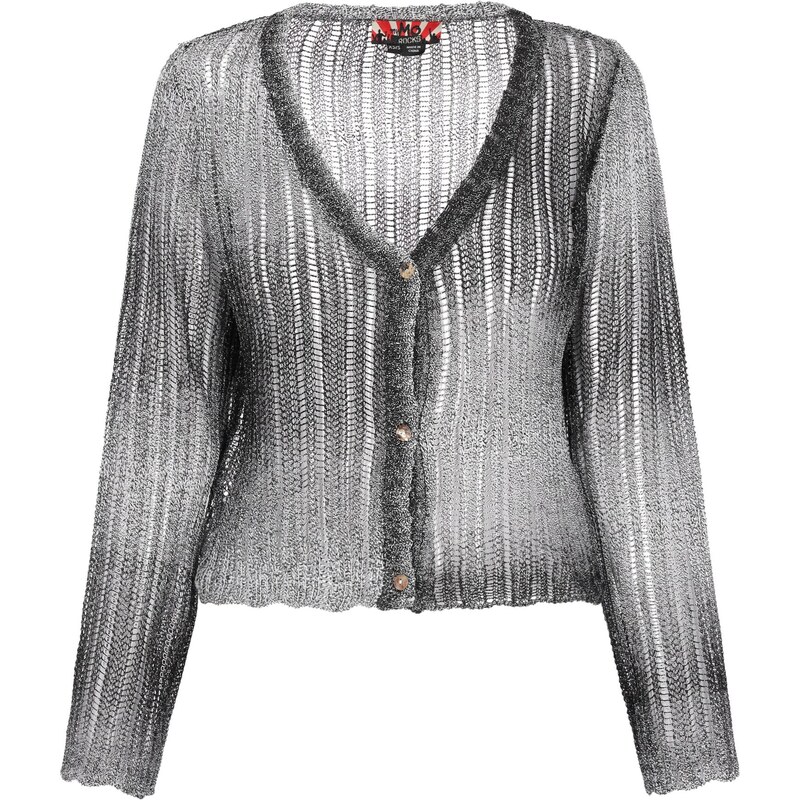 myMo ROCKS Kardigán striebornosivá / čierna 65876194