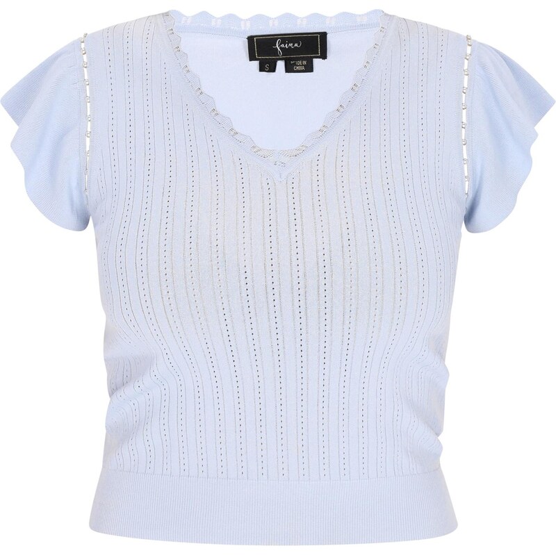 faina Top svetlomodrá 65694064