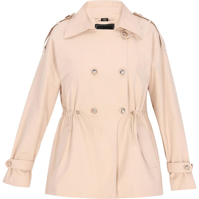 faina Prechodný kabát krémová 65876592