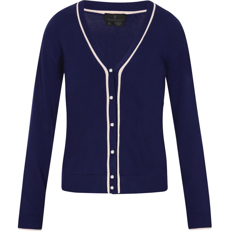 DreiMaster Klassik Kardigán námornícka modrá / biela 64087452
