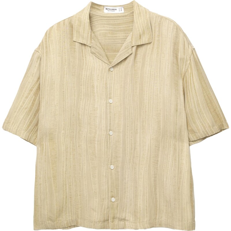 Pull&Bear Košeľa béžová / žltohnedá / kaki 65880413