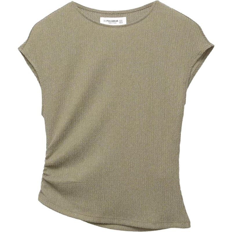 Pull&Bear Tričko kaki 64500950