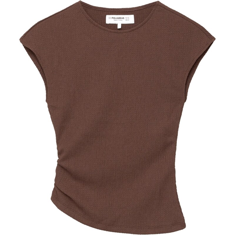 Pull&Bear Tričko tmavohnedá 64500952