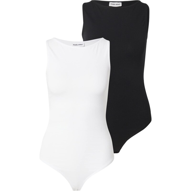 studioselect Košeľové body Maria čierna / biela 65905476