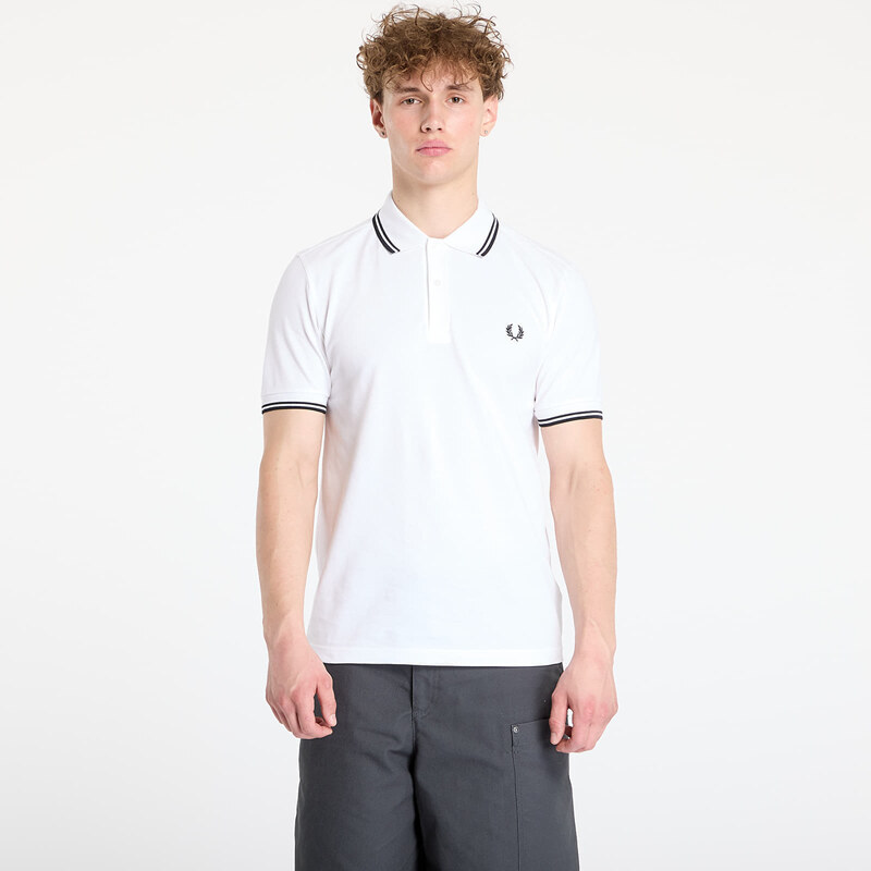 Tričko FRED PERRY Twin Tipped Short Sleeve Tee White L 47101659
