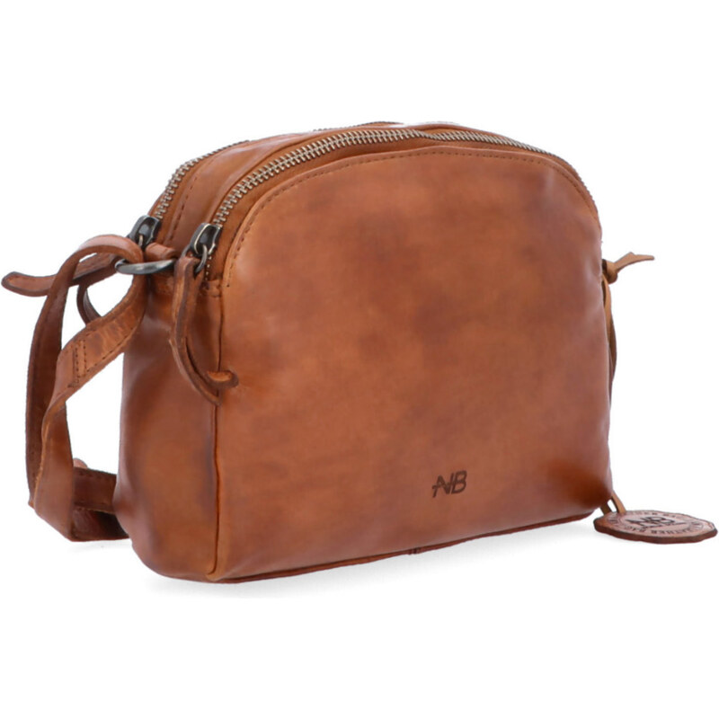 Kožená kabelka crossbody Noelia Bolger koňaková NB 2408 KO 64020935
