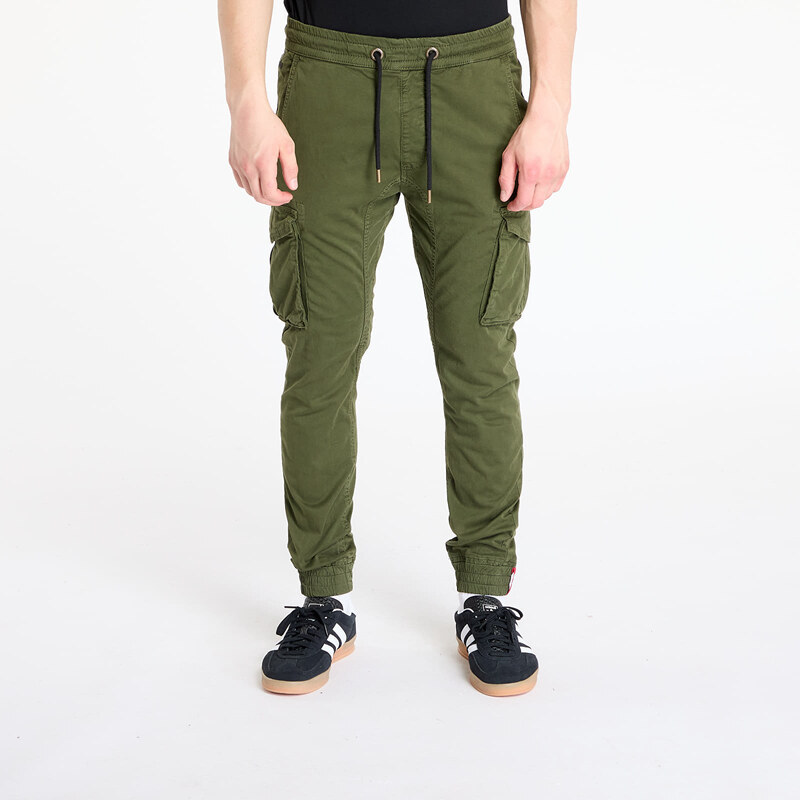 Kalhoty Alpha Industries Cotton Twill Jogger Dark Olive S 61701272