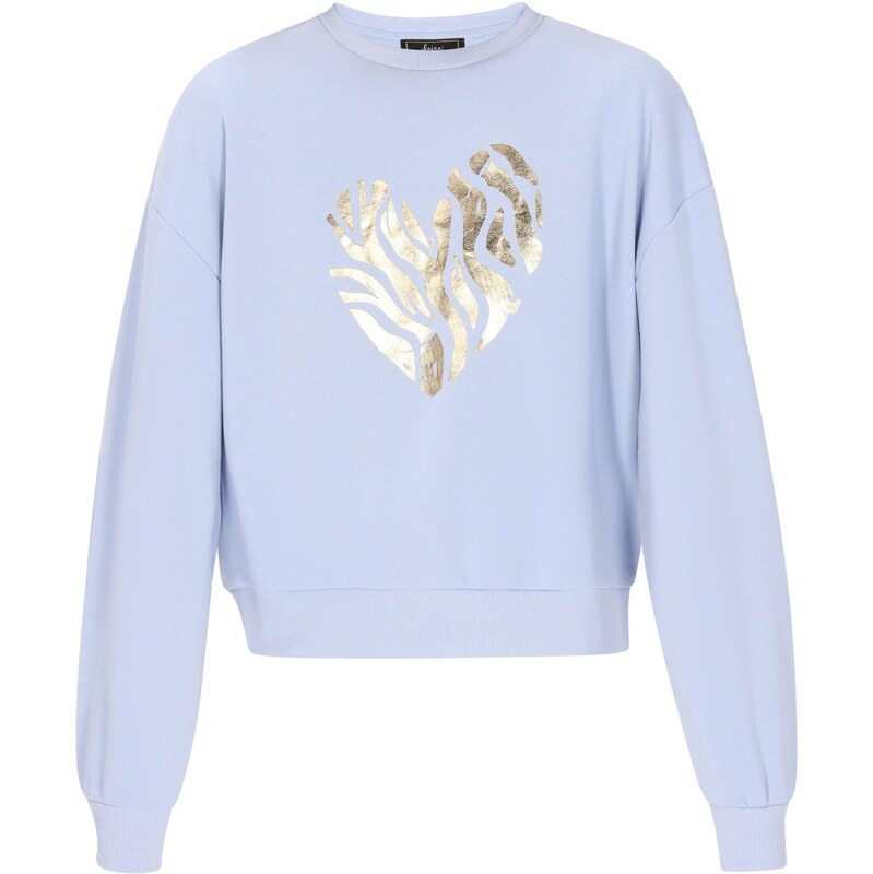 faina Mikina Fashion Look svetlomodrá / zlatá 65876619