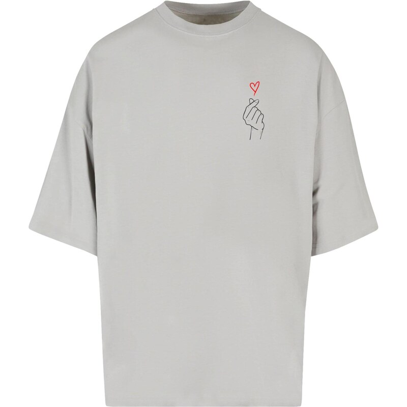 Merchcode Tričko K Heart sivá / červená / čierna 65642599