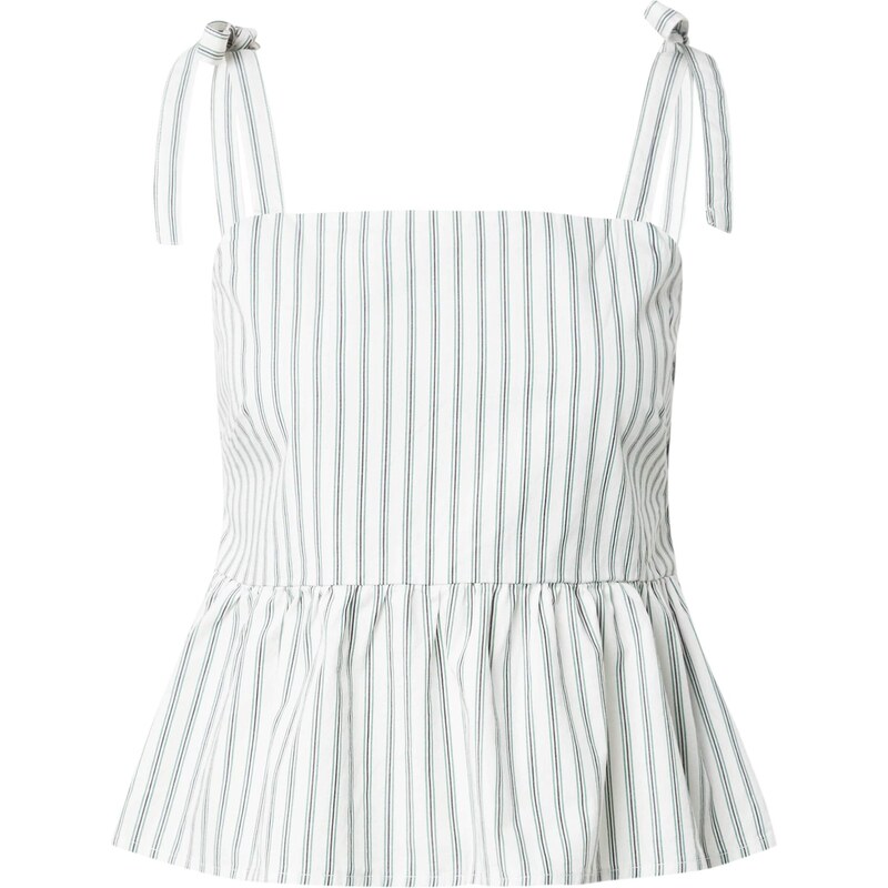 PIECES Top PCTaelyn mätová / čierna / biela 64018918