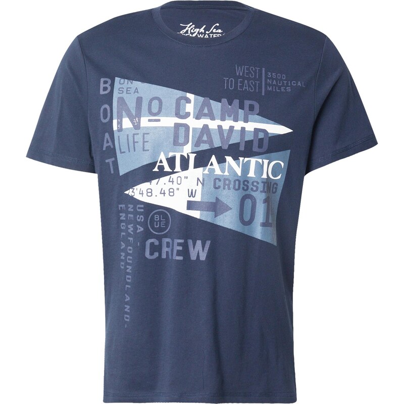 CAMP DAVID Tričko námornícka modrá / modrosivá / biela 64018929