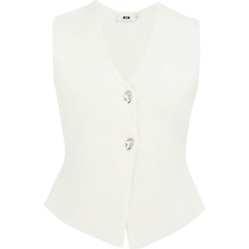 WE Studio Vesta k obleku šedobiela 64390076