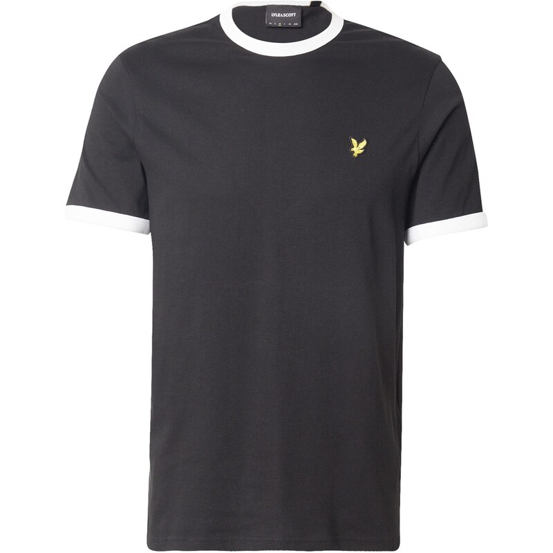 Lyle & Scott Tričko Ringer čierna / biela 64019093