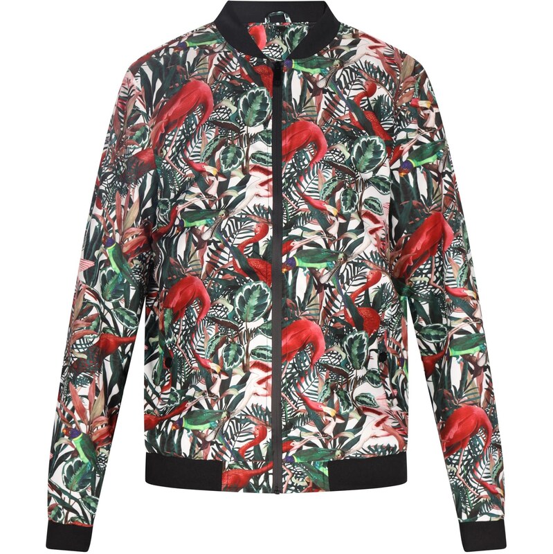 OCY Prechodná bunda jedľová / tmavočervená / čierna / biela 65792256