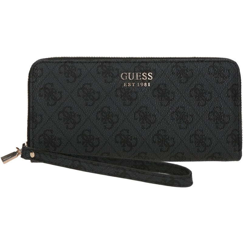 GUESS Peňaženka BRENTON SLG LRG ZIP AROUND sivá / antracitová 64019225
