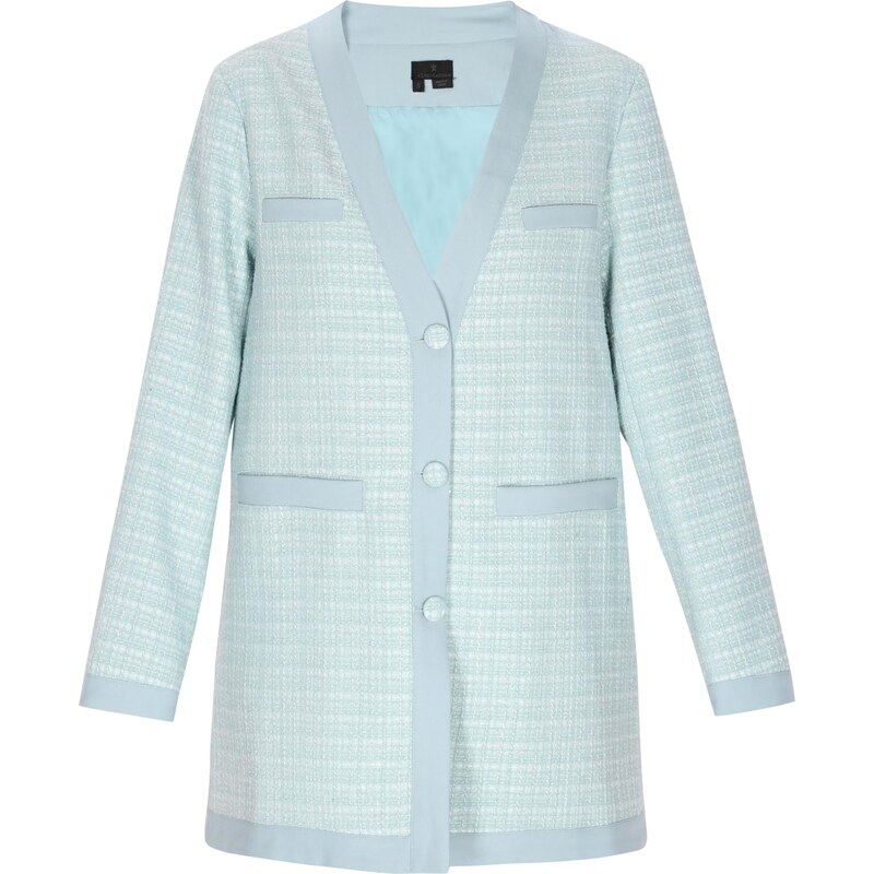 DreiMaster Klassik Prechodný kabát Classic Look pastelovo modrá 64017907