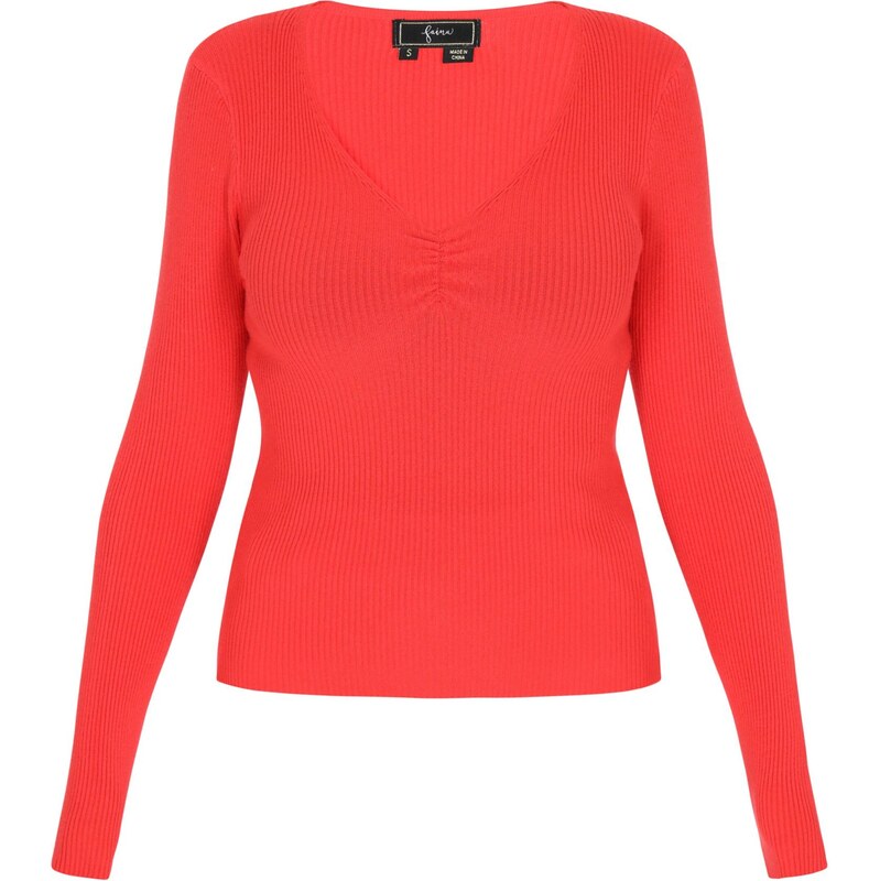 faina Sveter Comfortable oranžovo červená 65694038