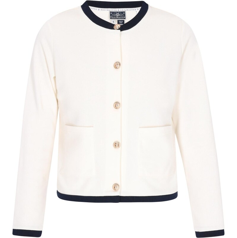 DreiMaster Maritim Kardigán námornícka modrá / šedobiela 64017902