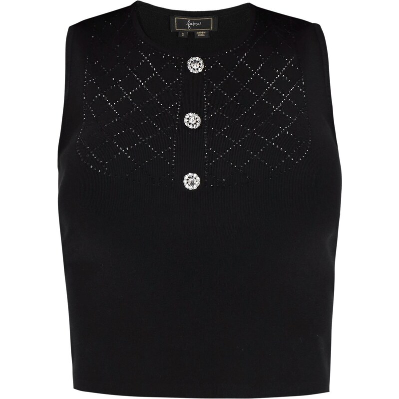faina Vyšívaný top čierna 65875721