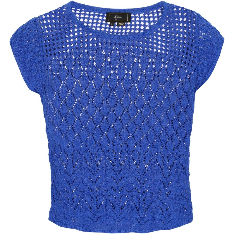 faina Vyšívaný top kobaltovomodrá 65875718