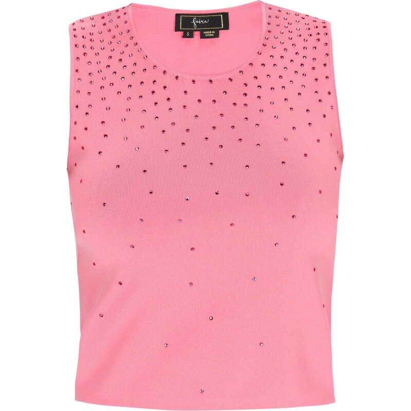 faina Vyšívaný top Fashion Look svetloružová 65875728